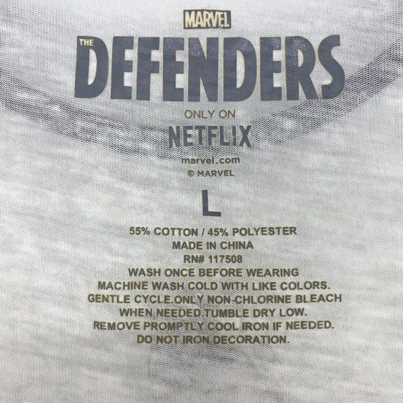 MARVEL NETFLIX The Defenders Burnout Raglan Colorblock 3/4 Sleeve Shirt Size L - Picture 13 of 14